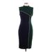 Alexia Admor Casual Dress - Sheath High Neck Sleeveless: Green Print Dresses - Women's Size Large