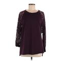 Suzanne Betro 3/4 Sleeve Top Burgundy Tops - Women's Size Medium