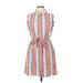 Tommy Hilfiger Casual Dress - Shirtdress Collared Sleeveless: Pink Print Dresses - Women's Size 10