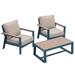 Breakwater Bay Anzla 3 Piece Seating Group w/ Cushions Metal in Blue | 32 W in | Outdoor Furniture | Wayfair 442F80CA5E1846A4BC448A17EDFC6996