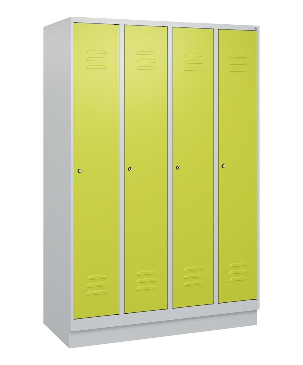 C+P Spind Classic PLUS, Sockel, 4 Abteile, 1800x1200x500mm, 7035/0024 Image