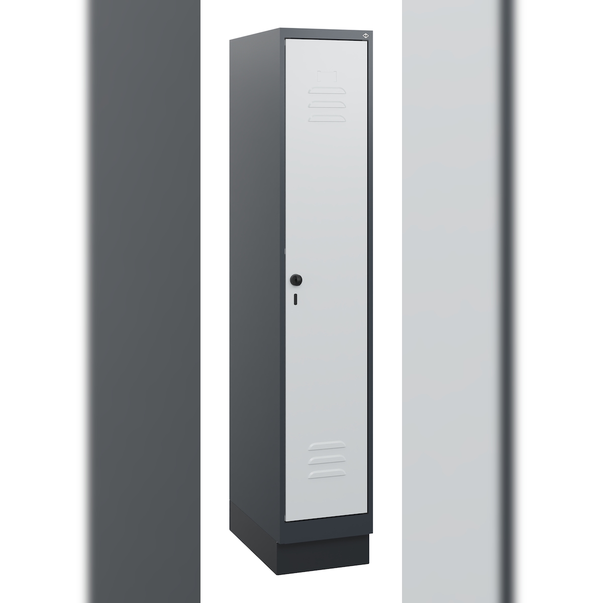 C+P Spind Classic PLUS, Sockel, 1 Abteil, 1630x300x500mm, 7016/7035 Image