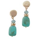 Draper's & Damon's Women's Making Waves Earrings - Blue - CLIP EAR