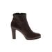 Roberto Del Carlo Ankle Boots: Brown Print Shoes - Women's Size 39.5 - Round Toe