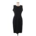 Calvin Klein Casual Dress - Sheath: Black Solid Dresses - Women's Size 8