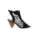 Vince Camuto Heels: Gladiator Chunky Heel Boho Chic Black Print Shoes - Women's Size 8 1/2 - Open Toe