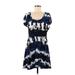 Bobbie Brooks Casual Dress: Blue Tie-dye Dresses - Women's Size Medium