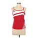 Adidas Active Tank Top: Red Color Block Activewear - Women's Size Large