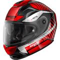 Nolan X-903 Ultra Carbon Starlight N-Com Casco, rosso-argento, dimensione L