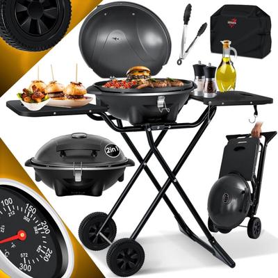 Kesser - elektrischer Elektrogrill 2in1 Tischgrill - mit Deckel und Standfuß, max. 2400 Watt, Image