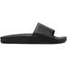 Black Leather Pool Slides