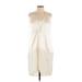 Narciso Rodriguez Casual Dress - A-Line V Neck Sleeveless: Ivory Print Dresses - Women's Size 40