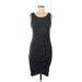 Treasure & Bond Casual Dress - Bodycon Scoop Neck Sleeveless: Gray Print Dresses - Women's Size Medium