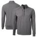 Men's Cutter & Buck Heather Black Omaha Storm Chasers Adapt Eco Knit Big Tall Quarter-Zip Pullover Top