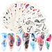 Nail Art Stickers Slider Butterfly Transfer Water Set Colorful Floral Manicure Decals Nail Art Decor