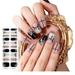 20 Pcs Long Lasting Semi Cured Nail Stickers French Style Semi Cured Gel Nail Strips Long Nail Polish Strips for Women