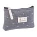 Angfeng Canvas Floral Printed Make Up Female Small Zipper Cosmetic Bag Women Travel Toiletry Bag Cosmetic Storage Bag(Gray)