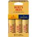 Burts Bees Lip Balm 3 Larger Recycled Paper Tubes with 2x the Balm per Tube Moisturizing Lip Care for All Day Hydration - 2 Original Beeswax & 1 Vanilla (3 Pack)