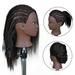 marioyuzhang Half Wigs for Black Women Human Hair Wig Bundles African American Mannequin Head Real Hair Manikin Head for Styling Black 16Inch Glueless Closure Wefted Wigs