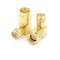 1PCS SMA Male to SMA Female Right Angle Adapter RF Coax Coupling Nut barrel Connector Converter For WIFI 4G Antenna