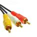 3 Pair of 1.5meter AV Cable Audio and Video Line Three on the 3RCA DVD Audio Line Lotus Head Color Line