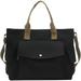 JLMMEN Canvas Messenger Bag for Women Casual Tote Handbag Large Capacity Laptop Bag Satchel Shoulder Bag with Multi-pocket