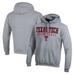 Men's Champion Heather Gray Texas Tech Red Raiders Basketball Stack Pullover Hoodie