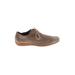 Camper Flats: Oxfords Stacked Heel Casual Tan Solid Shoes - Women's Size 40 - Round Toe