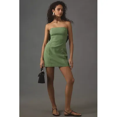 By Anthropologie Strapless Slim Mini Dress
