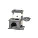 Grey Cat Tree Tower, 21.5" L X 13" W X 25.75" H, 21.5 IN