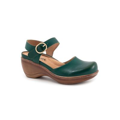 Extra Wide Width Women's Mabelle Dressy Mule by SoftWalk in Dark Green (Size 8 WW)