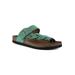 Women's Crawford Sandal by White Mountain in Green Suede (Size 7 M)