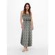 Maxikleid ONLY "ONLNOVA LIFE VIS STRAP MAXI DRESS AOP" Gr. 38 (M), N-Gr, schwarz (black aop:528 becky blossom) Damen Kleider Maxikleider