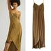 Anthropologie Dresses | Anthropologie Slim Knit Midi Dress | Color: Green/Tan | Size: L