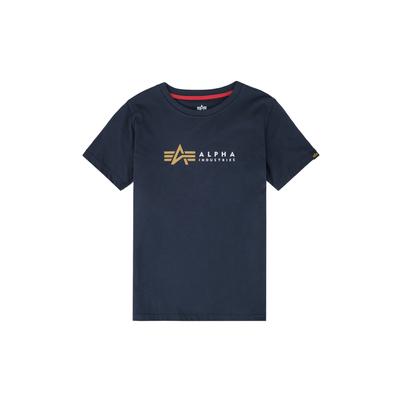 T-Shirt ALPHA INDUSTRIES "Alpha Industries Kids - T-Shirts Alpha Label T-Shirt K", Mädchen, Gr. 12, blau (rep.blau), Obermaterial: 100% Baumwolle, Kurzarm, Shirts Image