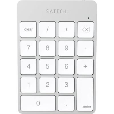 SATECHI Wireless-Tastatur "Slim Wireless Keypad" Tastaturen silberfarben (silber) Bluetooth Tastatur