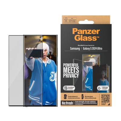 PANZERGLASS Displayschutzglas "Ultra Wide Fit Privacy Screen Protector" Displayfolien Displayschutzfolie, stoßfest, kratzbeständig farblos (transparent)