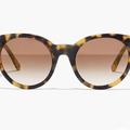 J. Crew Accessories | J Crew Tortoise Round Sunglasses With Branded Case And Polishing Cloth | Color: Brown/Tan | Size: Os