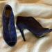 Nine West Shoes | Blue Nine West Slide On Open Toe Boots Size 7.5 | Color: Blue | Size: 7.5