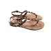 Lilly Pulitzer Shoes | Lilly Pulitzer Womens Rita Sandal Size 6 T-Strap Studded Flat Ankle Strap Summer | Color: Gold | Size: 6