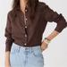 J. Crew Tops | Baird Mcnutt For J. Crew Irish Linen Shirt | Color: Brown | Size: 00