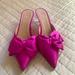 J. Crew Shoes | J.Crew Silk Fuchsia Kitten Heels With Bow Size 10 1/2 | Color: Pink | Size: 10.5