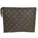Louis Vuitton Bags | Louis Vuitton Poche Toilette 26 Clutch Pouch Bag Monogram Leather | Color: Brown | Size: W 10.2 X H 7.5 X D 2.2 " (Approx.)