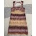 Free People Dresses | Free People Dress Sz Xs Chevron Striped Eyelet Lace Overlay Bodycon Brown Ombre | Color: Brown/Tan | Size: Xs