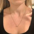 Anthropologie Jewelry | Anthropologie Stainless Steel Gold Geometric Necklace With Cz Rectangle Stone | Color: Gold | Size: Os