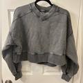 Free People Sweaters | Freepeople Grey Crew Workout Sweater In Size Small | Color: Gray/Silver | Size: S