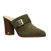 Michael Kors Shoes | Michael Kors Kara Mule Buckled Suede Leather Clog Heel Shoe Olive 8 Nib $195 | Color: Green | Size: 8