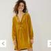 Anthropologie Dresses | Anthropologie Women’s Melody Velvet Tunic Dress Size Xs | Color: Gold | Size: Xs