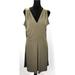 Michael Kors Dresses | Michael Kors Stylish Knee Length Army Green Sleeveless V Neck Dress Zip Size 6 | Color: Green | Size: 6