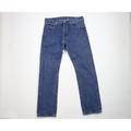Levi's Jeans | Levis 501 Mens 34x32 Faded Straight Leg Button Fly Denim Jeans Blue Cotton | Color: Blue | Size: 34